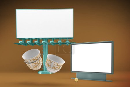 Photo for Eid Advertising Billboards Perspective Side - Royalty Free Image