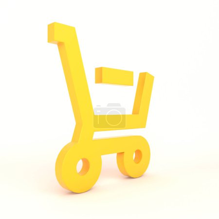 Shopping Cart Minus Left Side With White Background