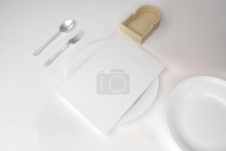 Photo for Adha Menu Perspective Side In White Background - Royalty Free Image