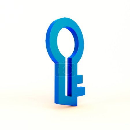Photo for Key Left Side In White Background - Royalty Free Image