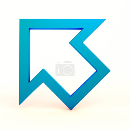 Cursor Icon Front Side In White Background