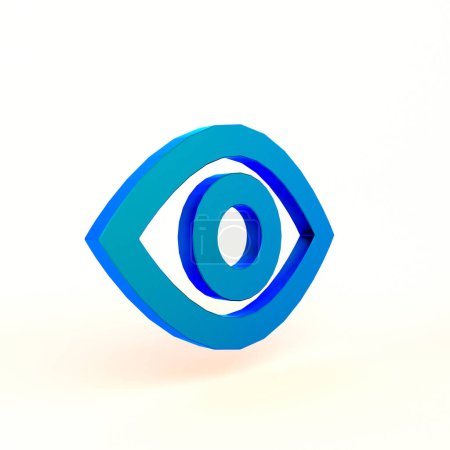 Eye Icon Linke Seite im weißen Hintergrund