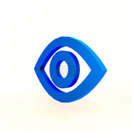 Photo for Eye Icon Right Side In White Background - Royalty Free Image