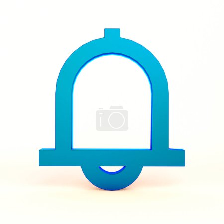 Photo for Notification Bell Front Side In White Background - Royalty Free Image