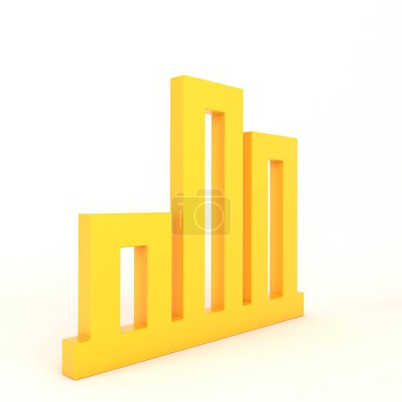 Chart Statistics Icon Left Side With White Background