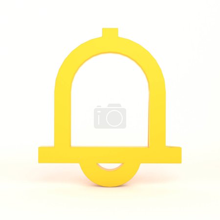 Photo for Notification Bell Front Side With White Background - Royalty Free Image