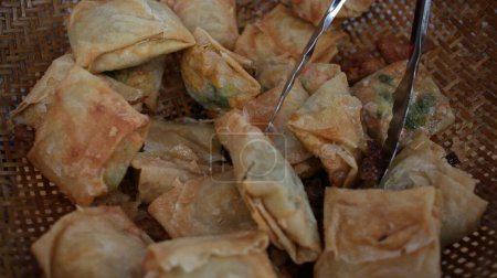 Photo for Martabak Asin - Gorengan as takjil or iftar food. Menu berbuka puasa. - Royalty Free Image