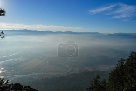 Photo for View of the Cowichan River Estuary from Mount Tzouhalem, Vancouver Island, British Columbia - Royalty Free Image
