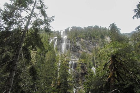 Téléchargez les photos : Della Falls - L'une des plus hautes chutes d'eau du Canada dans le parc provincial Strathcona, Colombie-Britannique, Canada - en image libre de droit