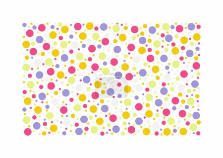 Colorful circles and dots. Chaotic pattern circles