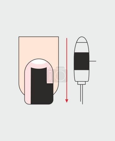 Illustration for Nails cutter instruction. Vector illustration - Royalty Free Image