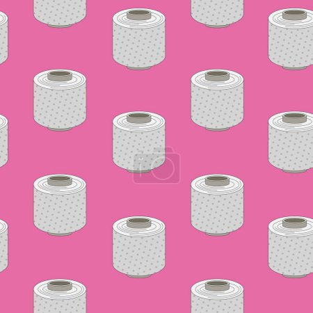 seamless doodle pattern. toilet paper. vector illustration