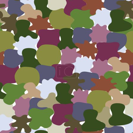 Abstrakter Hintergrund mit flüssigen Formen, nahtloses Muster. Lagerillustration für Web und Print, Hintergrund, Tapete, Textil, Packpapier