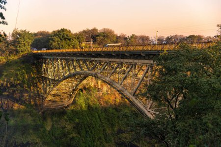 Photo for Sunset view of the Bridge between Livingstone and Victoria Falls - Royalty Free Image
