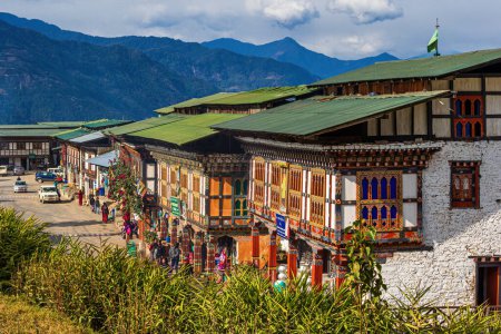 Foto de Vista de la ciudad de Mongar, Bután - Imagen libre de derechos