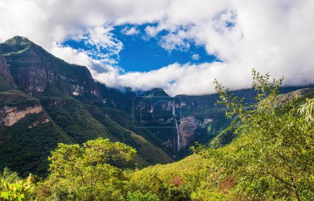 Foto de La cascada Gocta ubicada en Perú, América del Sur - Imagen libre de derechos