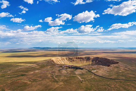 Photo for Baringer or Meteor Crater Natural Landmark in an aerial view - Royalty Free Image