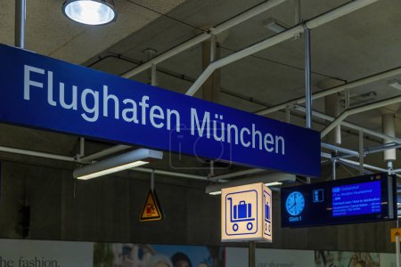 Photo for Railway station at Munich airport - Royalty Free Image