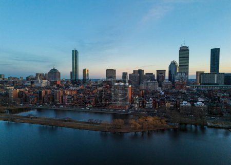 Photo for Boston skyline at blue hour - Royalty Free Image