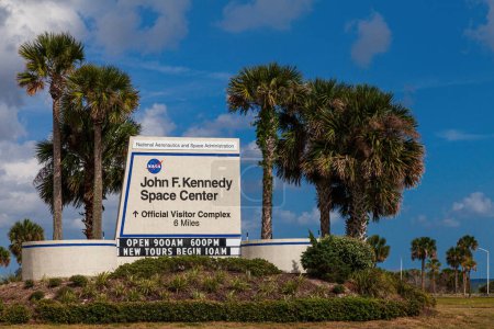 Photo for Sign to Kennedy Space Center for visitors - Royalty Free Image