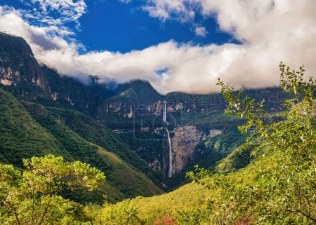 Photo for Gocta waterfall, 771m high in the Chachapoyas - Royalty Free Image