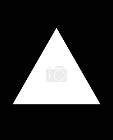 Photo for White triangle on a black background black and white color. High quality photo - Royalty Free Image