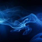 Blue smoke with black background