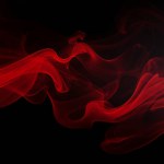 Red smoke with black background