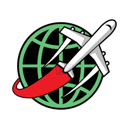 Navigation de voyage élément icône mondiale illustration vectorielle