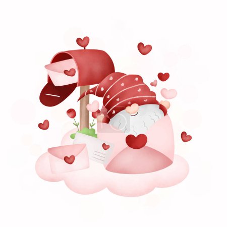 Illustration for Valentines day greeting card - Royalty Free Image