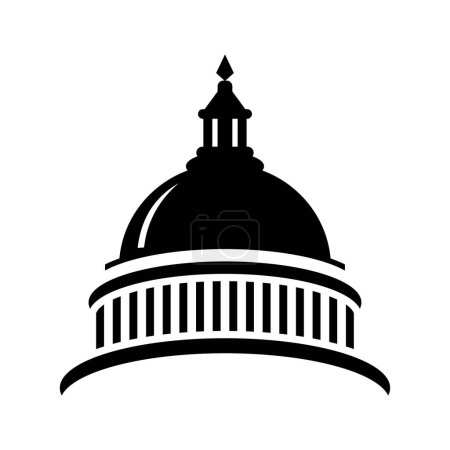 Ilustración de Estados unidos capitolio colina logotipo concepto vector ilustración, capitolio colina cúpula - Imagen libre de derechos