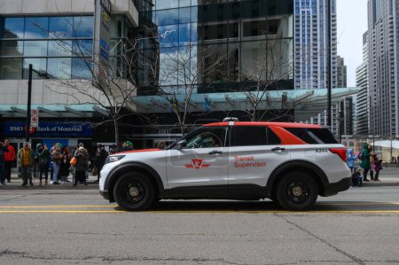 Photo for Toronto, ON, Canada - September 4, 2023: A police car patrols the streets of Toronto - Royalty Free Image