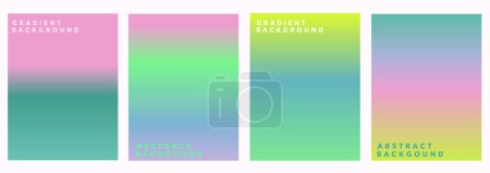Illustration for Abstract gradient background vector set. Minimalist style cover template. Ideal design for social media, poster, cover, banner, flyer - Royalty Free Image