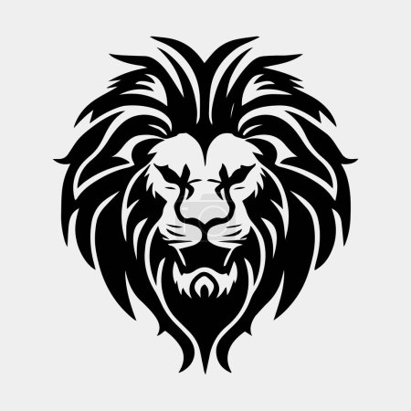 Téléchargez les photos : Tête de lion logo de mascotte design vectoriel - en image libre de droit