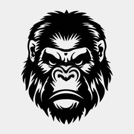 Téléchargez les photos : Illustration vectorielle tête de gorille pour logo, symbole - en image libre de droit