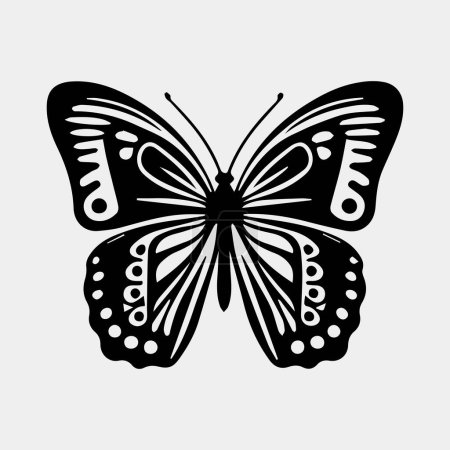 Illustration for Big butterfly symbol icon. Simple illustration of big butterfly vector icon for web - Royalty Free Image