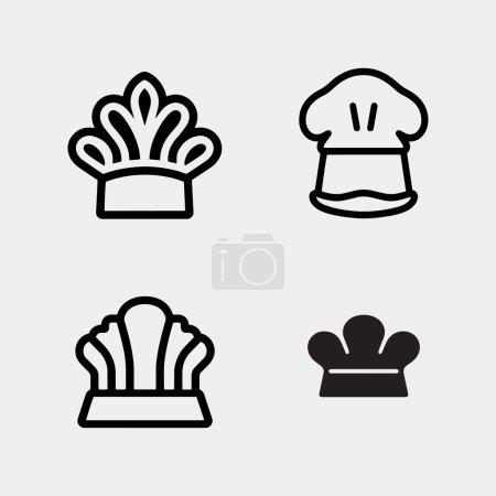 Téléchargez les photos : Chapeau de chef icône vectoriel illustration design - en image libre de droit