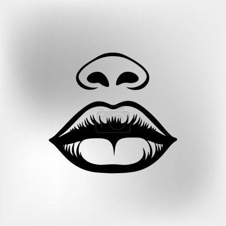 Téléchargez les photos : Lèvres icône vectoriel illustration. - en image libre de droit