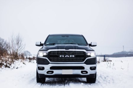 Photo for Dodge Ram  LIMITED 5.7 HEMI, winter in Poland. - Royalty Free Image
