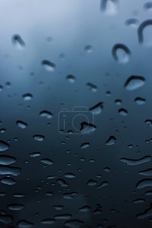 Photo for Drops of water on the glass - Royalty Free Image