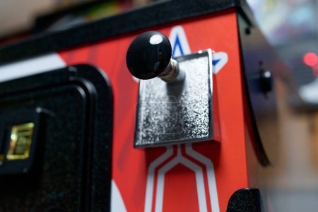 Photo for Arcade Pinball Machine Plunger From Lower Angle - Royalty Free Image
