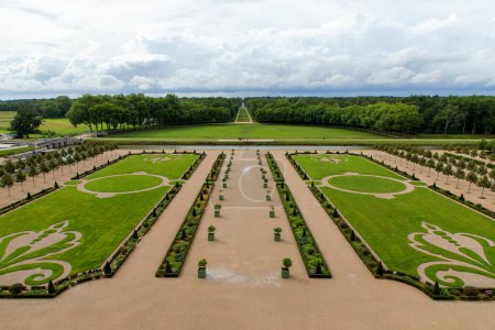 Foto de Los jardines del castillo de Chambord en el Valle del Loira (Francia) - Imagen libre de derechos