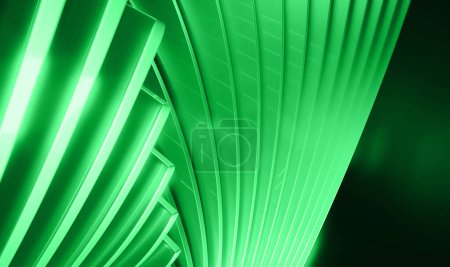 Abstract 3d geometric background design Discord Green Color