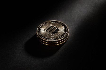 Solana SOL moneda criptomoneda, criptomoneda, monedas, blockchain, oro
