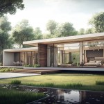 Modern Villa Architecture 3D Rendering Real Estate