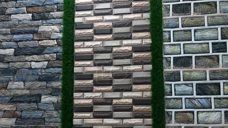Rock designed tiles was displayed in a showroom