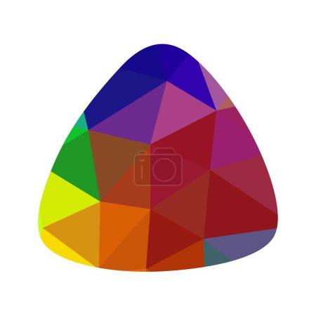 Illustration for Guitar pick geometric with triangle abstract background pattern vector illustration icon - Royalty Free Image