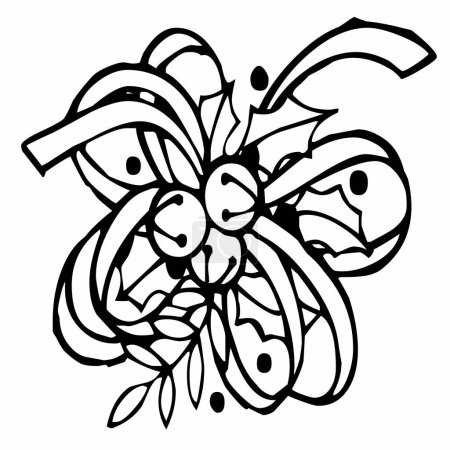 Ilustración de Vector de flor blanco y negro - Imagen libre de derechos