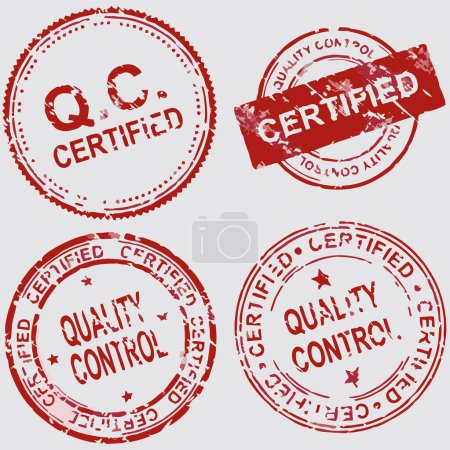 Ilustración de Control de calidad certificado sello vector - Imagen libre de derechos