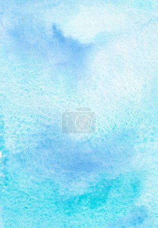Photo for Watercolor Texture Gradient Background Different Shades of Blue. Paper Texture Image - Royalty Free Image